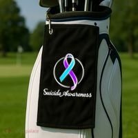 Suicide Prevention Awareness Ribbon Golf Towel thumb 2