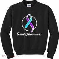 Suicide Prevention Awareness Ribbon Kids Sweatshirt thumb 0
