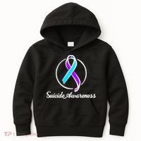 Suicide Prevention Awareness Ribbon Kids Hoodie thumb 0