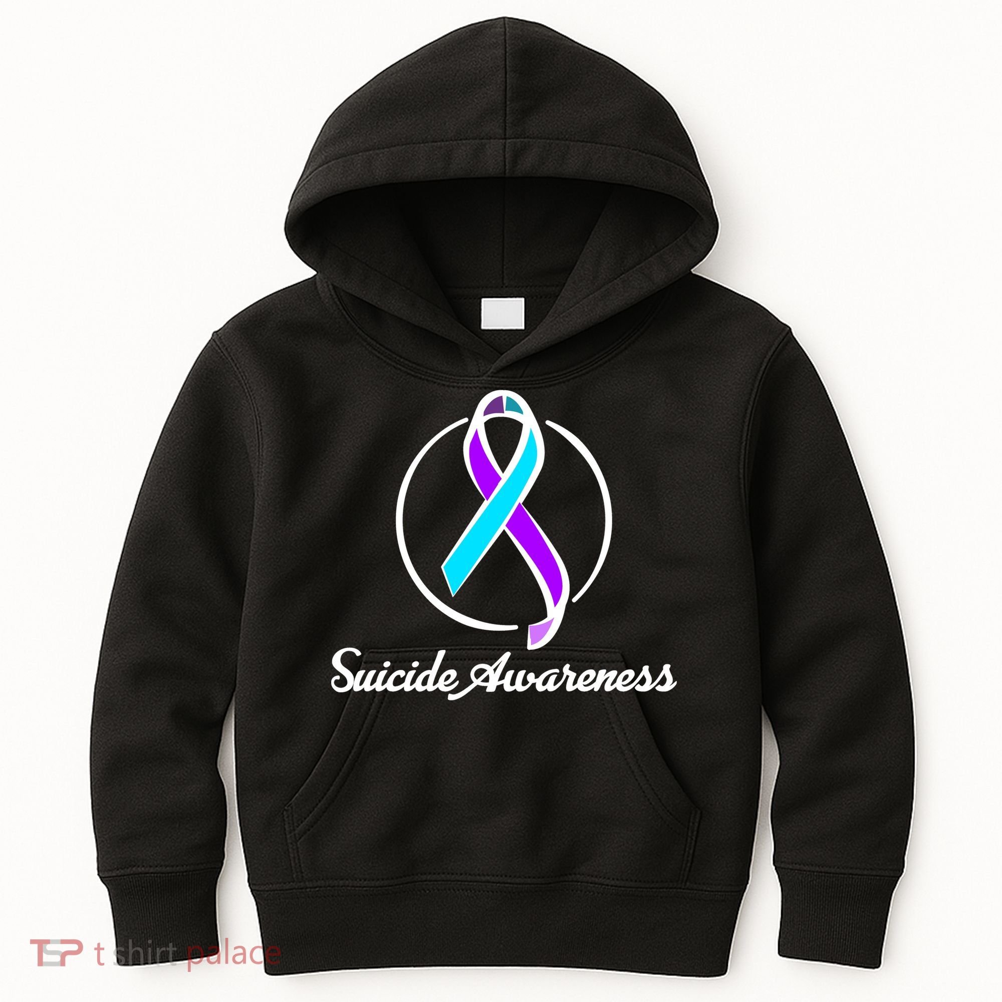 Suicide Prevention Awareness Ribbon Kids Hoodie