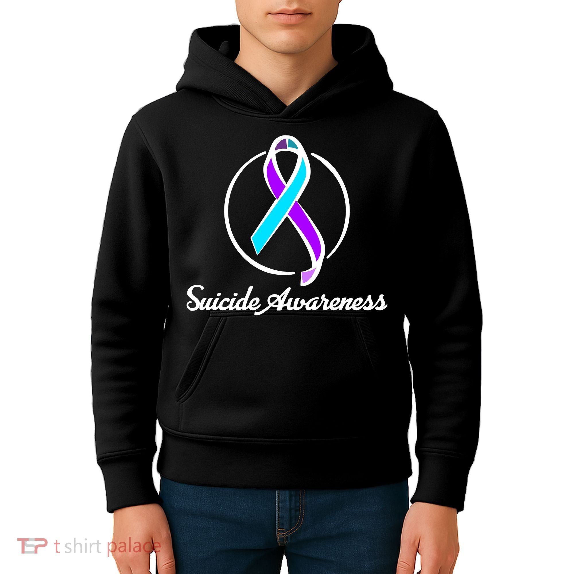 Suicide Prevention Awareness Ribbon Kids Hoodie