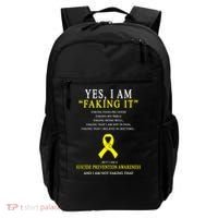 Suicide Prevention Faking It Quote Backpack thumb 0