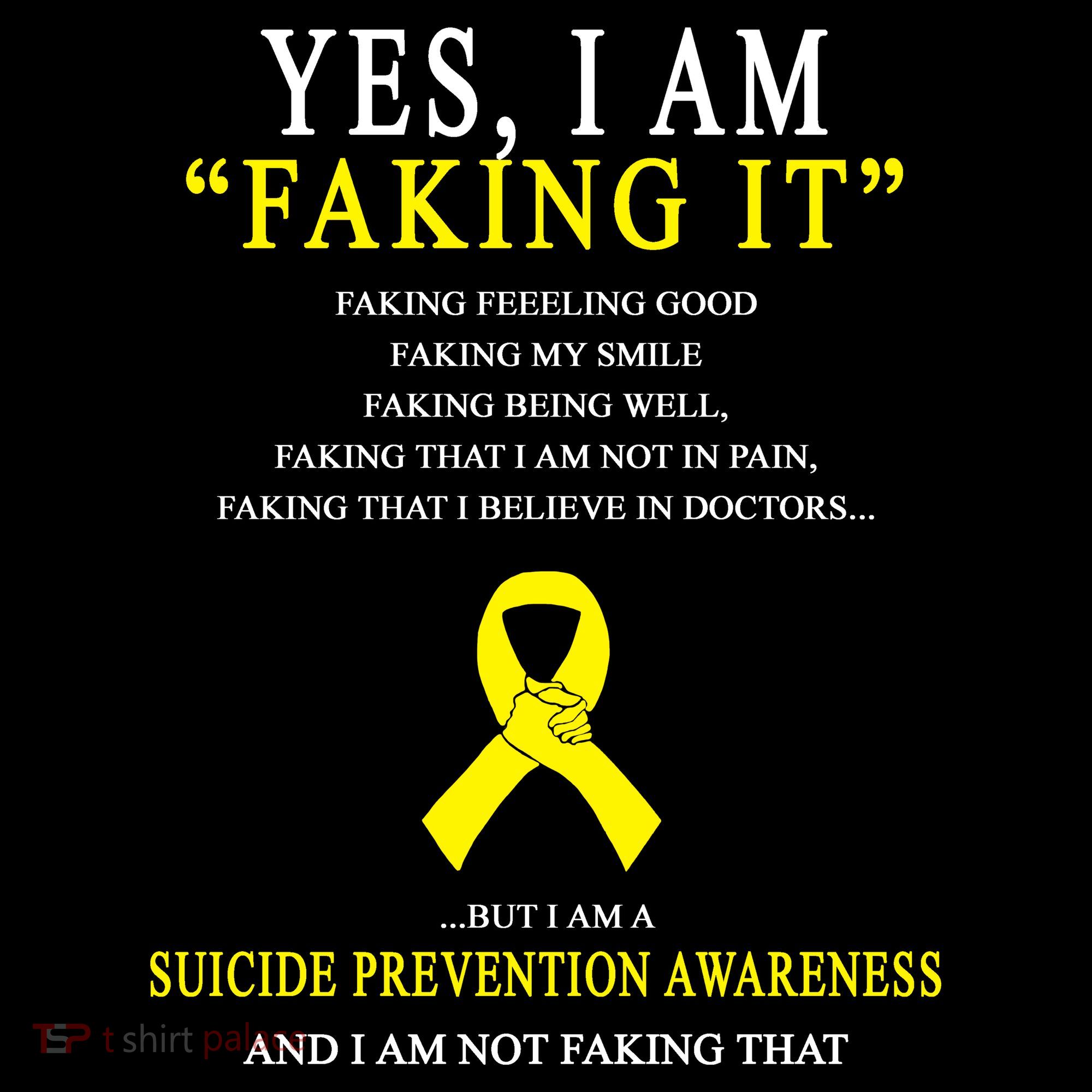 Suicide Prevention Faking It Quote Backpack
