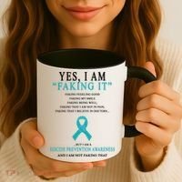 Suicide Prevention Faking It Quote Coffee Mug thumb 3