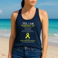 Suicide Prevention Faking It Quote Women's Tank Top thumb 2