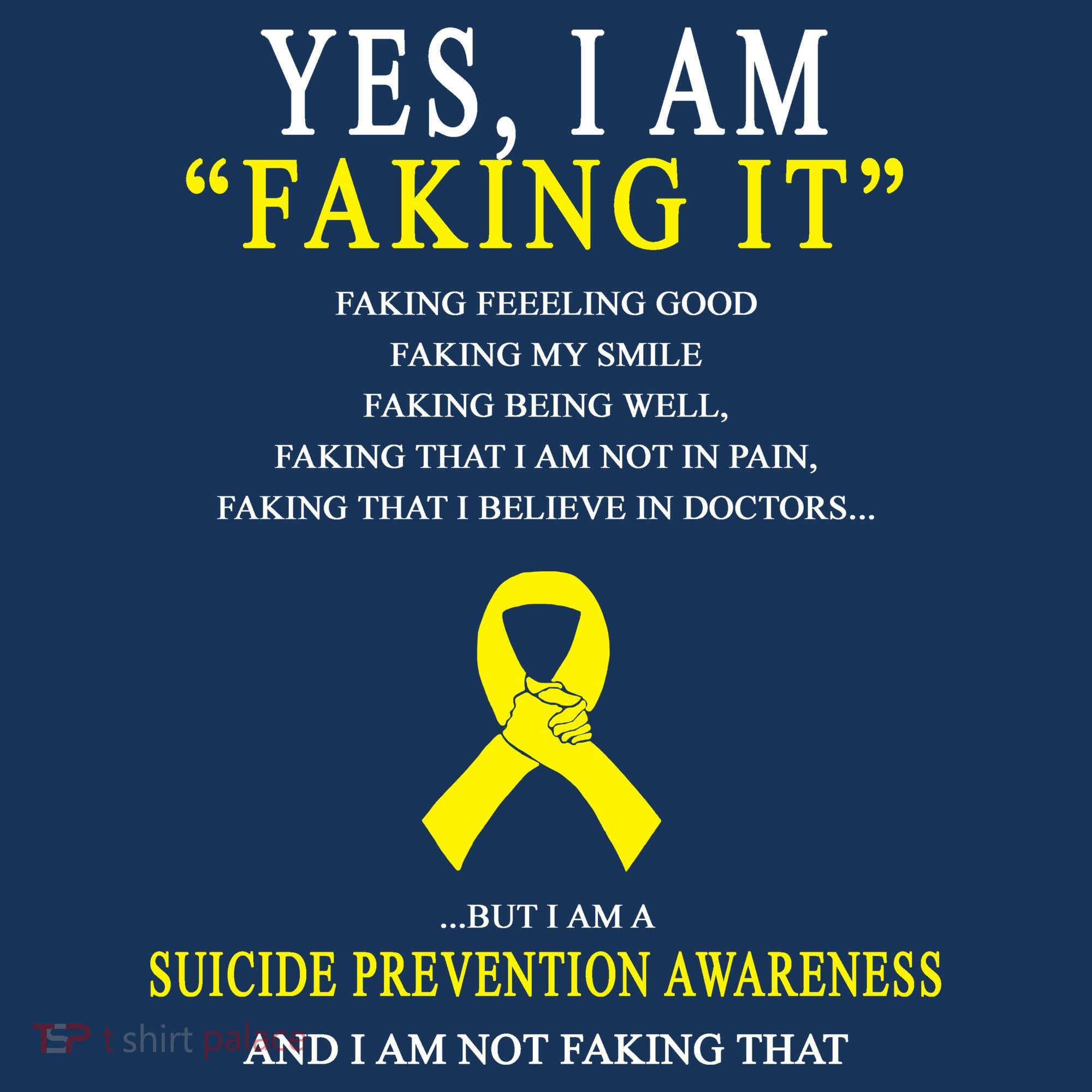 Suicide Prevention Faking It Quote Kids Sweatshirt