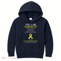 Suicide Prevention Faking It Quote Kids Hoodie thumb 0