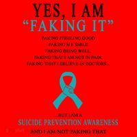 Suicide Prevention Faking It Quote Santa Hat thumb 1
