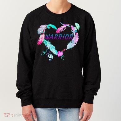Suicide Prevention Warrior Feather Heart Support Women's Sweatshirt