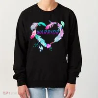 Suicide Prevention Warrior Feather Heart Support Women's Sweatshirt thumb 0