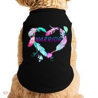 Suicide Prevention Warrior Feather Heart Support Doggie Tank thumb 0