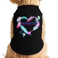 Suicide Prevention Warrior Feather Heart Support Doggie Tank thumb 0