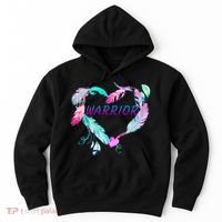 Suicide Prevention Warrior Feather Heart Support Hoodie thumb 0
