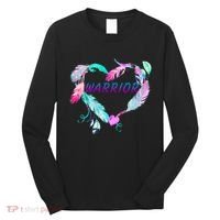 Suicide Prevention Warrior Feather Heart Support Long Sleeve Shirt thumb 0