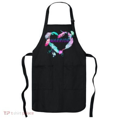 Suicide Prevention Warrior Feather Heart Support Apron