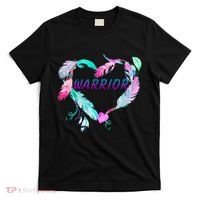 Suicide Prevention Warrior Feather Heart Support T-Shirt thumb 0