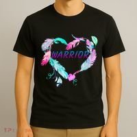 Suicide Prevention Warrior Feather Heart Support T-Shirt thumb 3