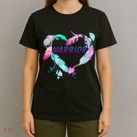 Suicide Prevention Warrior Feather Heart Support T-Shirt thumb 4