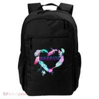 Suicide Prevention Warrior Feather Heart Support Backpack thumb 0