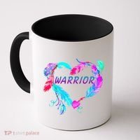 Suicide Prevention Warrior Feather Heart Support Coffee Mug thumb 0