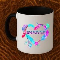 Suicide Prevention Warrior Feather Heart Support Coffee Mug thumb 2