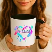 Suicide Prevention Warrior Feather Heart Support Coffee Mug thumb 3