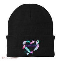 Suicide Prevention Warrior Feather Heart Support Beanie thumb 0