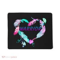 Suicide Prevention Warrior Feather Heart Support Mousepad thumb 0