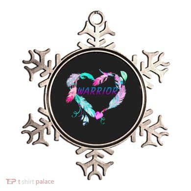 Suicide Prevention Warrior Feather Heart Support Ornament