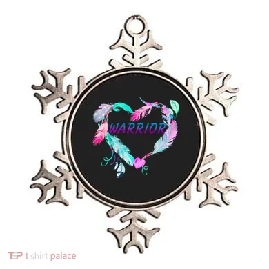 Suicide Prevention Warrior Feather Heart Support Ornament
