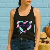 Suicide Prevention Warrior Feather Heart Support Women's Tank Top thumb 2