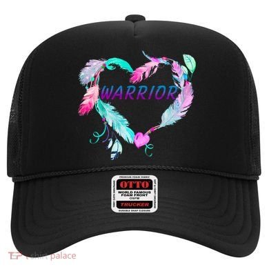 Suicide Prevention Warrior Feather Heart Support Hat