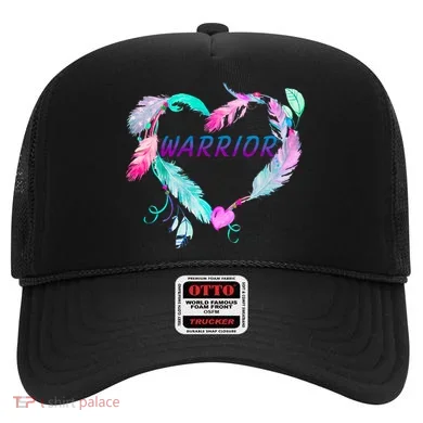 Suicide Prevention Warrior Feather Heart Support Hat