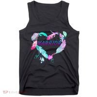 Suicide Prevention Warrior Feather Heart Support Tank Top thumb 0