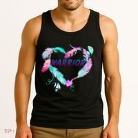 Suicide Prevention Warrior Feather Heart Support Tank Top thumb 3