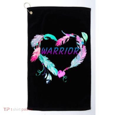 Suicide Prevention Warrior Feather Heart Support Golf Towel