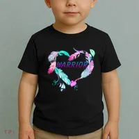 Suicide Prevention Warrior Feather Heart Support Toddler T-Shirt thumb 2