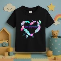 Suicide Prevention Warrior Feather Heart Support Toddler T-Shirt thumb 3