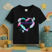 Suicide Prevention Warrior Feather Heart Support Toddler T-Shirt thumb 3