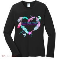 Suicide Prevention Warrior Feather Heart Support Women's Long Sleeve Shirt thumb 0