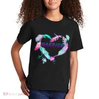 Suicide Prevention Warrior Feather Heart Support Kids T-Shirt thumb 2