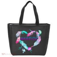 Suicide Prevention Warrior Feather Heart Support Tote Bag thumb 0