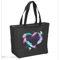 Suicide Prevention Warrior Feather Heart Support Tote Bag thumb 2