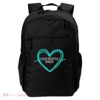 Suicide Prevention Warrior Teal Ribbon Heart Backpack thumb 0
