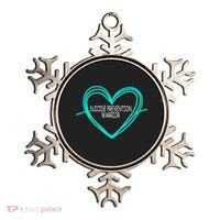 Suicide Prevention Warrior Teal Ribbon Heart Ornament thumb 0