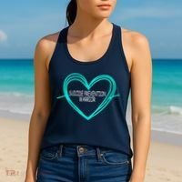 Suicide Prevention Warrior Teal Ribbon Heart Women's Tank Top thumb 2