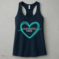 Suicide Prevention Warrior Teal Ribbon Heart Women's Tank Top thumb 3