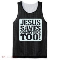 Squabble Up Jesus Saves Gangsters Too! Mesh Reversible Basketball Jersey Tank thumb 0