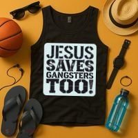 Squabble Up Jesus Saves Gangsters Too! Tank Top thumb 4
