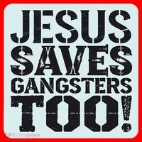 Squabble Up Jesus Saves Gangsters Too! Santa Hat thumb 1